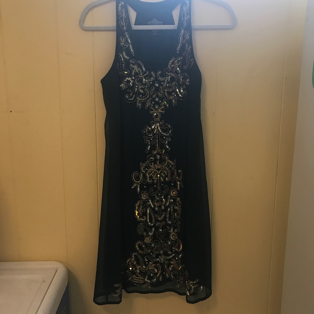Green beaded dress
